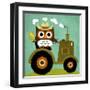 Owl on Tractor-Nancy Lee-Framed Art Print