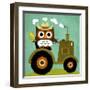 Owl on Tractor-Nancy Lee-Framed Art Print