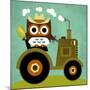 Owl on Tractor-Nancy Lee-Mounted Art Print