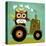 Owl on Tractor-Nancy Lee-Stretched Canvas