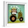 Owl on Tractor-Nancy Lee-Framed Art Print