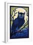 Owl - Paper Mosaic-Lantern Press-Framed Art Print