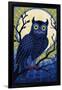 Owl - Paper Mosaic-Lantern Press-Framed Art Print