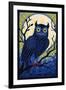 Owl - Paper Mosaic-Lantern Press-Framed Art Print