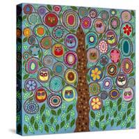 Owl Party-Kerri Ambrosino-Stretched Canvas