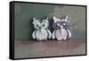 Owl Quilled Boy and Girl-null-Framed Stretched Canvas