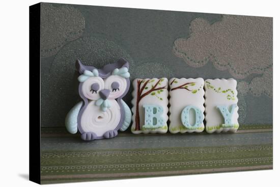 Owl Quilled Boy-null-Stretched Canvas