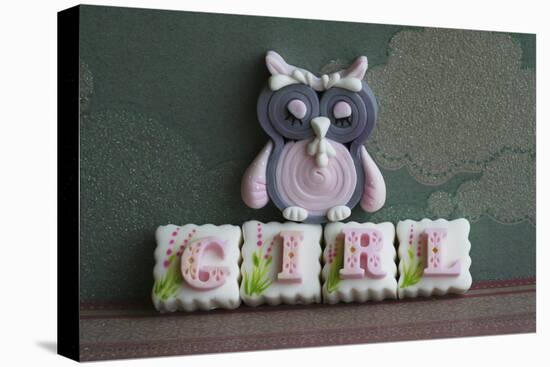 Owl Quilled Girl-null-Stretched Canvas