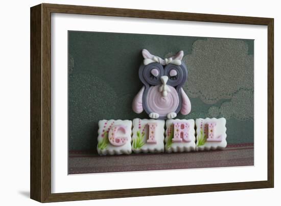 Owl Quilled Girl-null-Framed Photographic Print