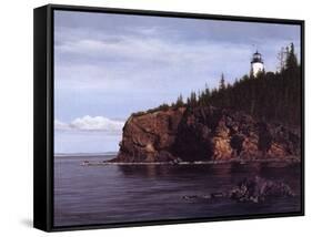 Owl's Head Light-David Knowlton-Framed Stretched Canvas