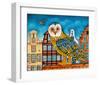 Owl's World-null-Framed Art Print