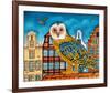 Owl's World-null-Framed Art Print