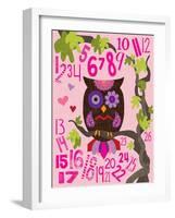 Owl Set Numlet Pinks 2-Melody Hogan-Framed Art Print