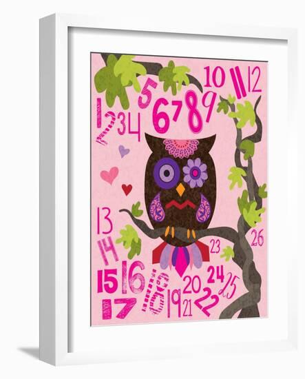 Owl Set Numlet Pinks 2-Melody Hogan-Framed Art Print