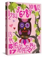 Owl Set Numlet Pinks 2-Melody Hogan-Stretched Canvas