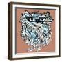 Owl, Symbol of Halloween, Vector Illustration. Illustration for T-Shirt.-De Visu-Framed Art Print