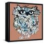 Owl, Symbol of Halloween, Vector Illustration. Illustration for T-Shirt.-De Visu-Framed Stretched Canvas