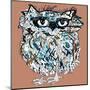 Owl, Symbol of Halloween, Vector Illustration. Illustration for T-Shirt.-De Visu-Mounted Art Print