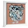 Owl, Symbol of Halloween, Vector Illustration. Illustration for T-Shirt.-De Visu-Framed Premium Giclee Print