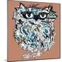 Owl, Symbol of Halloween, Vector Illustration. Illustration for T-Shirt.-De Visu-Mounted Premium Giclee Print