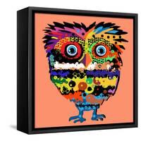 Owl, Vector Illustration, Illustration for T-Shirt, Illustration for Children (A Series of Popular-De Visu-Framed Stretched Canvas