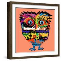 Owl, Vector Illustration, Illustration for T-Shirt, Illustration for Children (A Series of Popular-De Visu-Framed Art Print