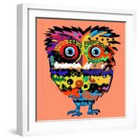 Owl, Vector Illustration, Illustration for T-Shirt, Illustration for Children (A Series of Popular-De Visu-Framed Art Print