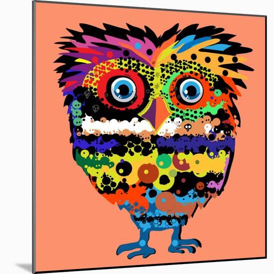 Owl, Vector Illustration, Illustration for T-Shirt, Illustration for Children (A Series of Popular-De Visu-Mounted Art Print