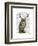 Owl with Antlers plain-Fab Funky-Framed Art Print