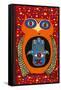 Owl with Evil Eye Hamsa-Kerri Ambrosino-Framed Stretched Canvas