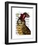 Owl with Top Hat-Fab Funky-Framed Art Print
