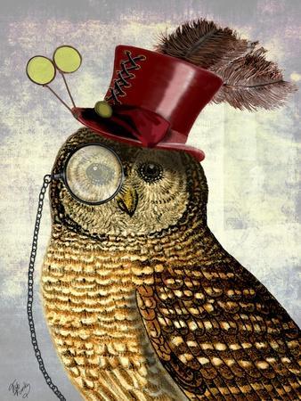 Owl with Top Hat' Prints - Fab Funky | AllPosters.com