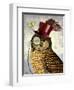 Owl with Top Hat-Fab Funky-Framed Art Print