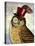 Owl with Top Hat-Fab Funky-Stretched Canvas