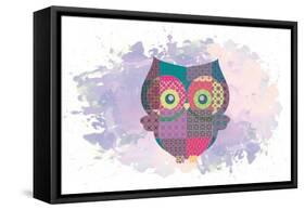 Owl-Victoria Brown-Framed Stretched Canvas