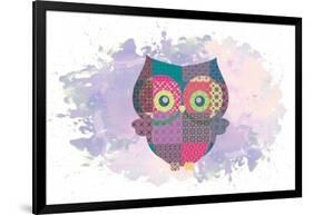 Owl-Victoria Brown-Framed Art Print