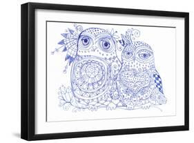 Owls 3-Oxana Zaiko-Framed Giclee Print