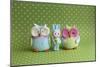 Owls and Tiny Boy Bunny-null-Mounted Photographic Print