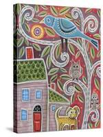 Owls & Dog-Karla Gerard-Stretched Canvas