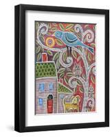 Owls & Dog-Karla Gerard-Framed Premium Giclee Print