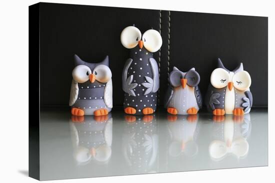 Owls Fifty Shades of Grey Lol-null-Stretched Canvas