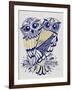 Owls in Navy and Gold-Cat Coquillette-Framed Art Print