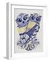 Owls in Navy and Gold-Cat Coquillette-Framed Art Print