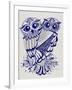 Owls in Navy and Silver-Cat Coquillette-Framed Art Print