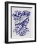 Owls in Navy and Silver-Cat Coquillette-Framed Art Print