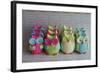 Owls Multi Color Brights Large Set-null-Framed Photographic Print