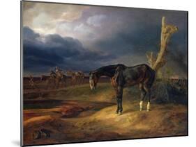 Ownerless Horse on the Battlefield at Moshaisk in 1812, 1834-Albrecht Adam-Mounted Giclee Print