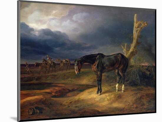 Ownerless Horse on the Battlefield at Moshaisk in 1812, 1834-Albrecht Adam-Mounted Giclee Print