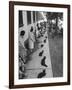 Owners with Their Black Cats, Waiting in Line For Audition in Movie "Tales of Terror"-Ralph Crane-Framed Photographic Print