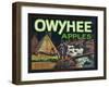 Owyhee Apple Crate Label - Nampa, ID-Lantern Press-Framed Art Print